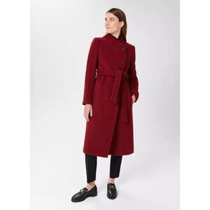 🆕HOBBS London Asher Coat Wool Blend Red 12